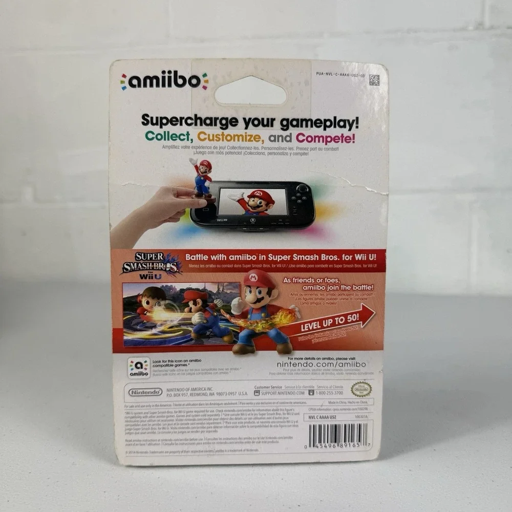 NIB 2014 MARIO STATUE FIGURE SUPER SMASH BROS AMIIBO NINTENDO WII U SWITCH 3DS